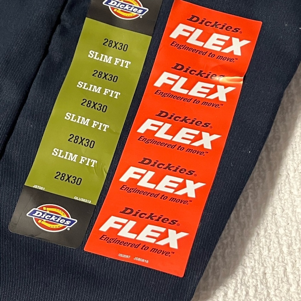 Dickies Flex Twill Slim Tapered Work Pants WP150DN dark navy 29 x 30 NWT - Picture 5 of 7